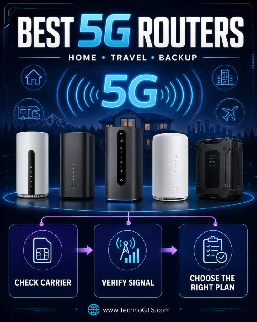 Best 5G routers overview for home internet, travel connectivity, and backup internet service